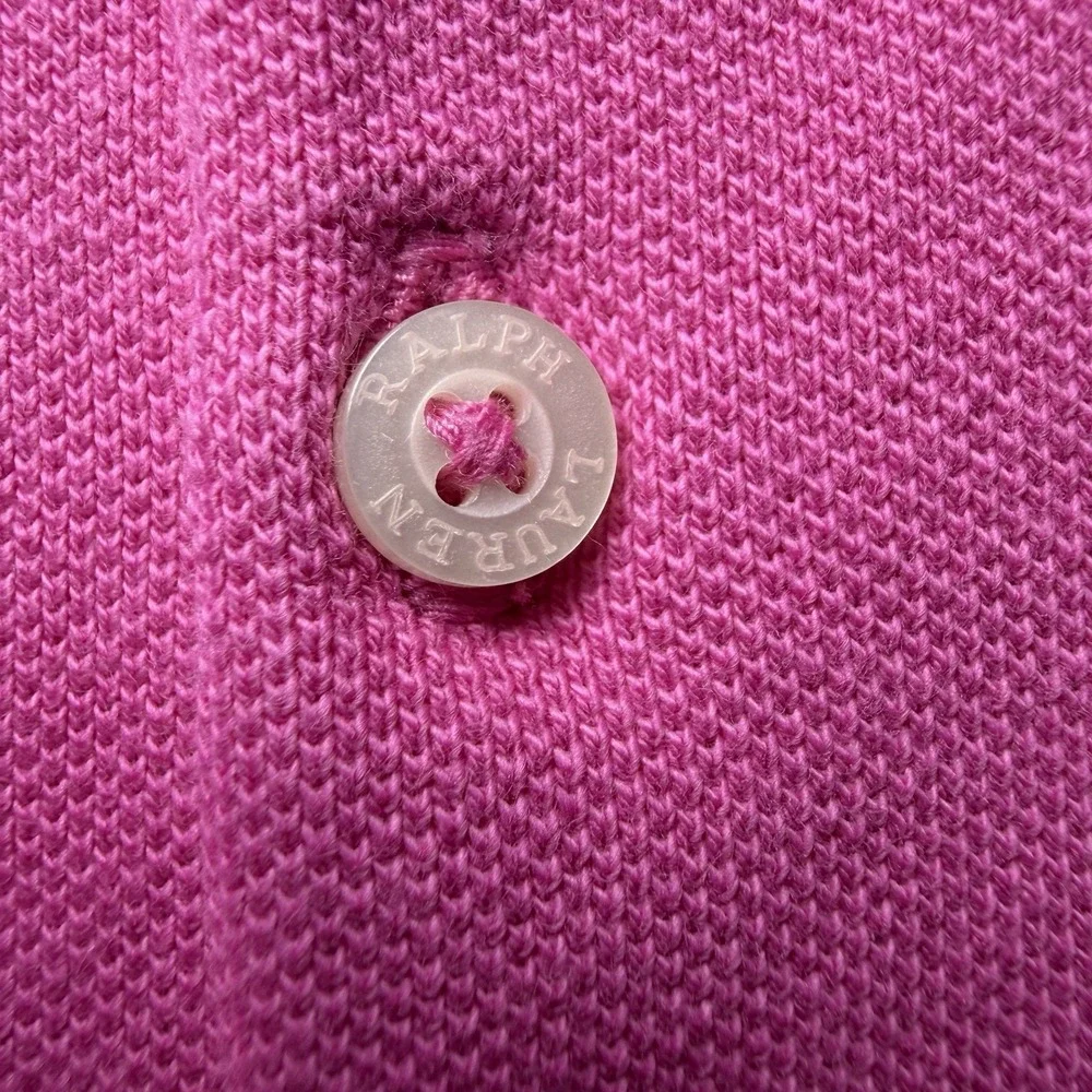 Ralph Lauren Girls Pink Polo Pique Drop Waist Dress 4T Pony Logo 100% Cotton